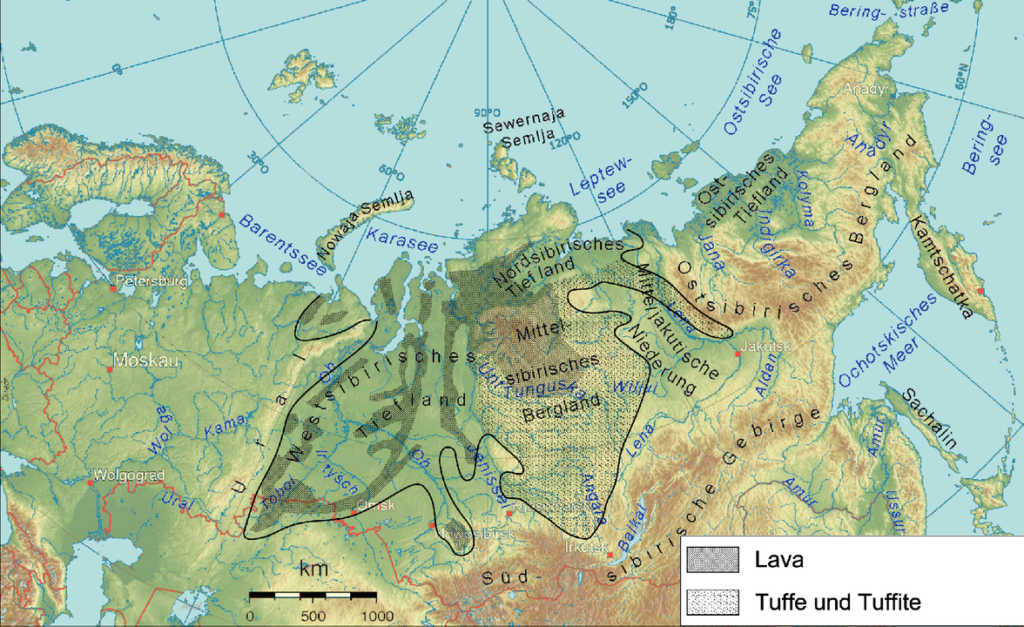 Estensione della Siberian Traps